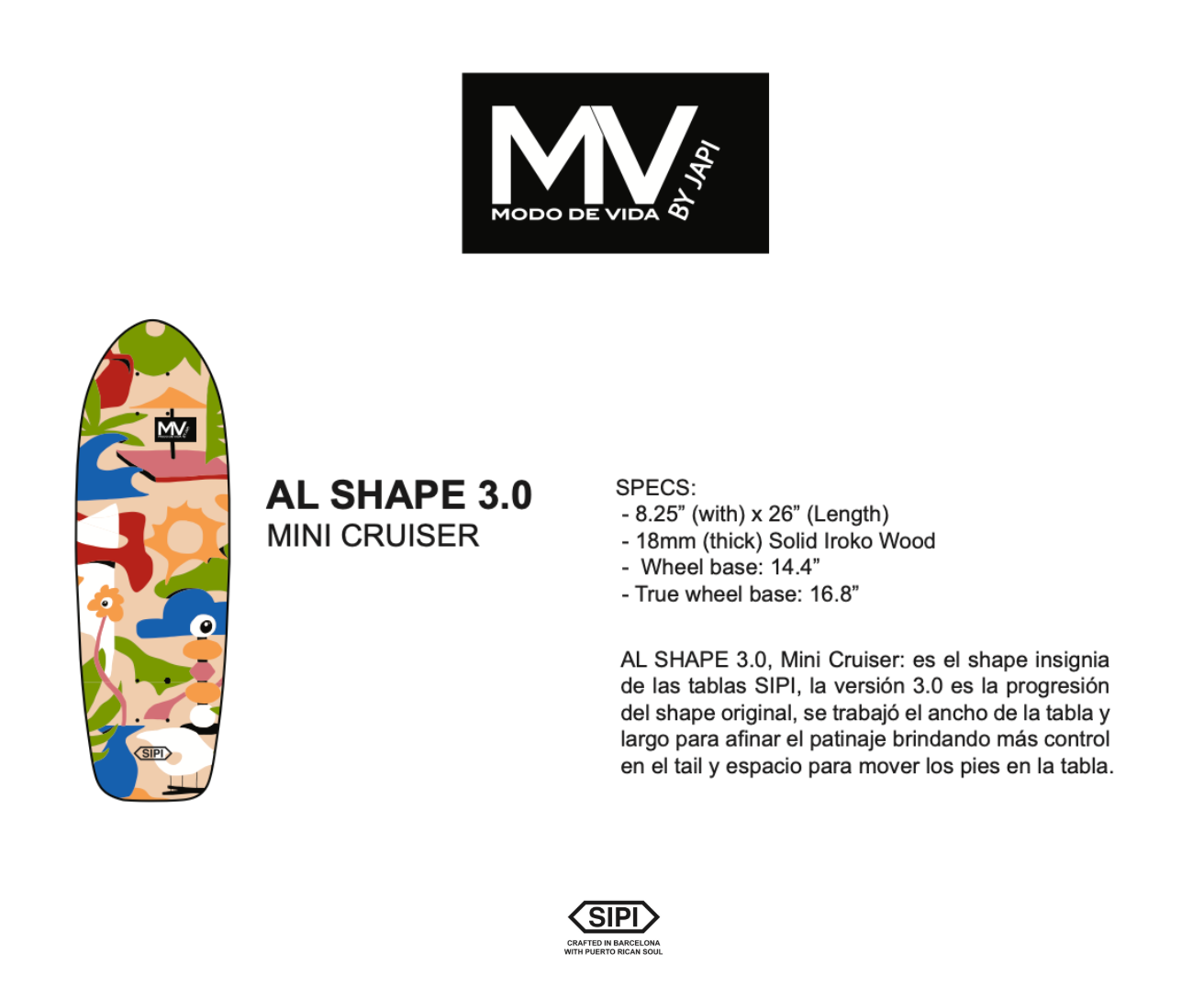 JAPI x SIPI Mini-Cruiser Board